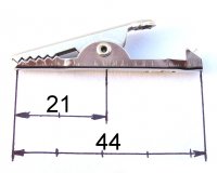 KR-0704    Krokodyl pomiarowy w gumie 44mm