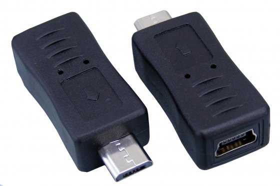 Przejście DC gn. mini USB -> wt. micro USB