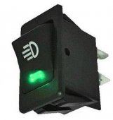 Przełącznik klawiszowy do świateł ASW-17D 12V zielona LED