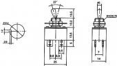 Przełącznik dźwigniowy KN-3-2   4-pin