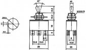 Przełącznik dźwigniowy KN-3-3   6-pin
