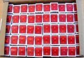 Przełącznik klawiszowy MK-521AC ~230V czerwony z śrubkami biała obud
