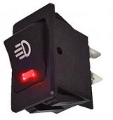 Przełącznik klawiszowy do świateł ASW-17D 12V czerwona LED