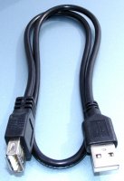USB-0362-0.6   Przedłużacz USB A-A; 0,6m czarny 