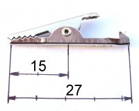 KR-0702   Krokodyl pomiarowy w gumie 27mm mini