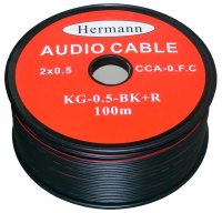 ROL-KG-0.5-BK+R   Kabel 2× 0.5mm czarny HERMANN