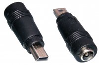 ZL-0196-MINI USB   Przejście DC gn. 2.1/5.5 -> wt.mini USB