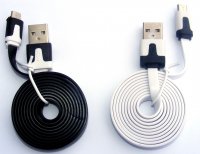 USB-0245-1m   Kabel połączeniowy USB - micro USB; 1m płaski