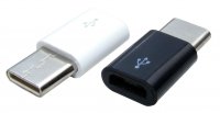 USB-0350-BK   Adapter gn. micro USB/wtyk typ C czarne
