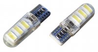 OS-LED-0884   Żarówka LED 12V W5W T10 6-LED biała CANBUS