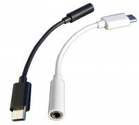 USB-0344-BK   Adapter audio wtyk USB C - Jack 3,5mm gniazdo, czarny