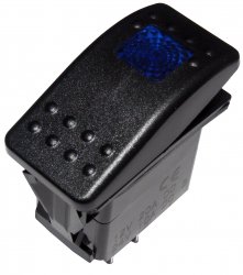 SW-CSW-5-BLU   Przełącznik carling ON-OFF 2-poz 5-pin 1 LED niebieski