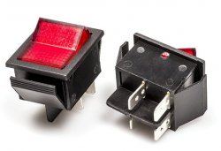 SW-MK-521DC-R-łamany kl.   Przełącznik klawiszowy MK-521DC 12V czerwony