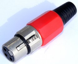 ZL-0023-R   Mikrofonowe gniazdo Canon, na kabel czerwone